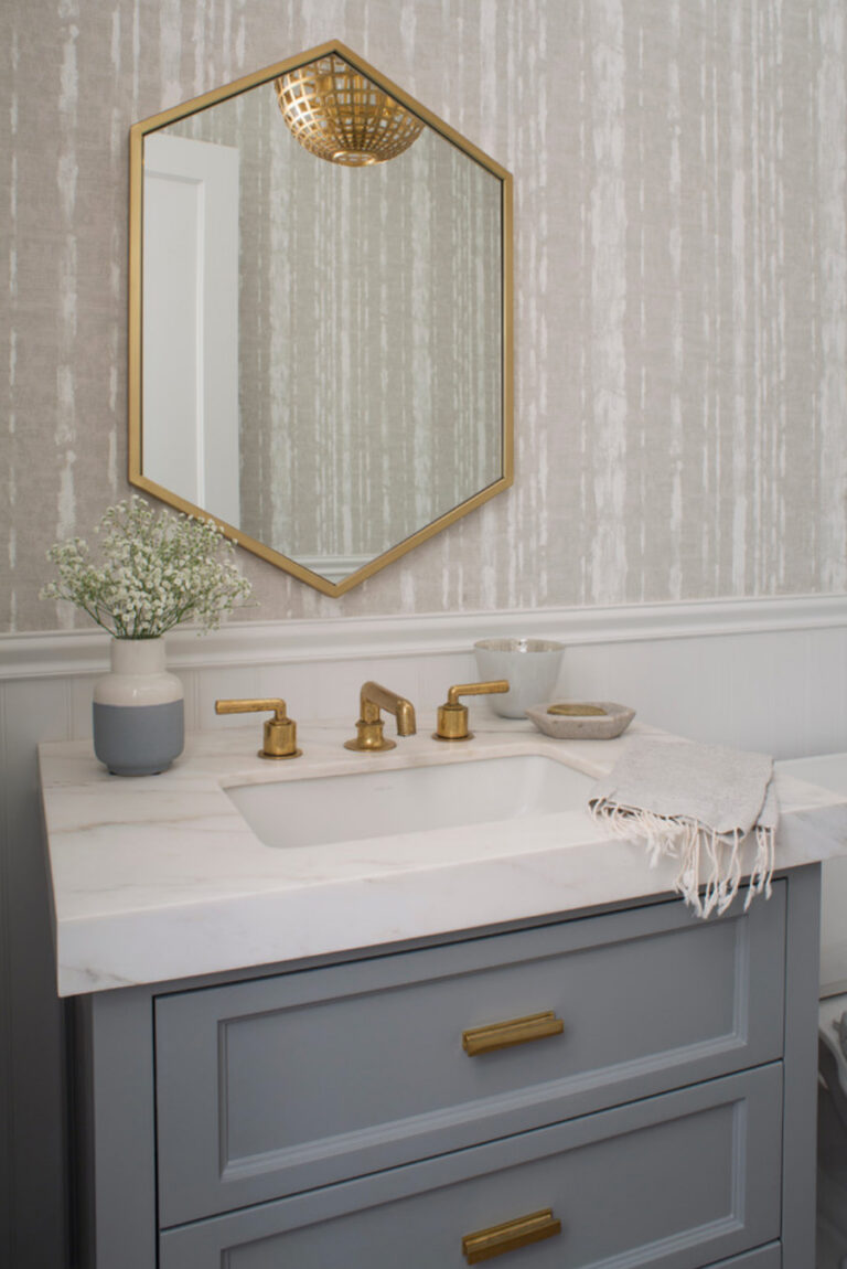 graywhitegoldbathroom California Window Fashions